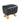 Black Leather Footstool