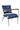 blue leather armchair chair