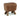 42X40Cm Footrest In Brown Leather