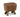 42X40Cm Footrest In Brown Leather