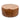 Round Leather Storage Coffee Table Tan