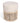 Luna Cream Fabric And Rope Round Footstool