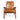 Hockney Genuine Leather Accent Chair With Wood Frame Tan