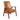 Hockney Genuine Leather Accent Chair With Wood Frame Tan