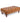 Ullswater Genuine Leather Buttoned Rectangular Footstool Tan