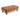 Ullswater Genuine Leather Buttoned Rectangular Footstool Tan