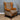 Norton Italian Leather And Tweed Wing Back Chair