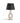 White Wash Table Lamp With Black Shade 76Cm High X 40Cm X 40Cm