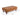 Ullswater Genuine Leather Buttoned Rectangular Footstool Tan