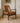 Marlow Tan Genuine Leather Mid Century Accent Chair