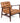 Harrogate Tan Genuine Leather Mid Century Lounge Chair
