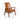 Hockney Genuine Leather Accent Chair With Wood Frame Tan