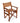 Jenson Real Leather Dining Chair Brown