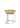 Round Nest Of Two Tables Light Oak Metal Powder Coated Silver Base