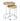 Round Nest Of Two Tables Light Oak Metal Powder Coated Silver Base