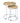 Round Nest Of Two Tables Light Oak Metal Powder Coated Silver Base