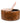 Round Leather Storage Coffee Table Tan