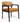 Ames Leather Dining Chair With Arms Brown