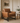 Brunswick Tan Genuine Leather Industrial Accent Chair