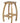 Curved mango wood bar stool in light oak finish
